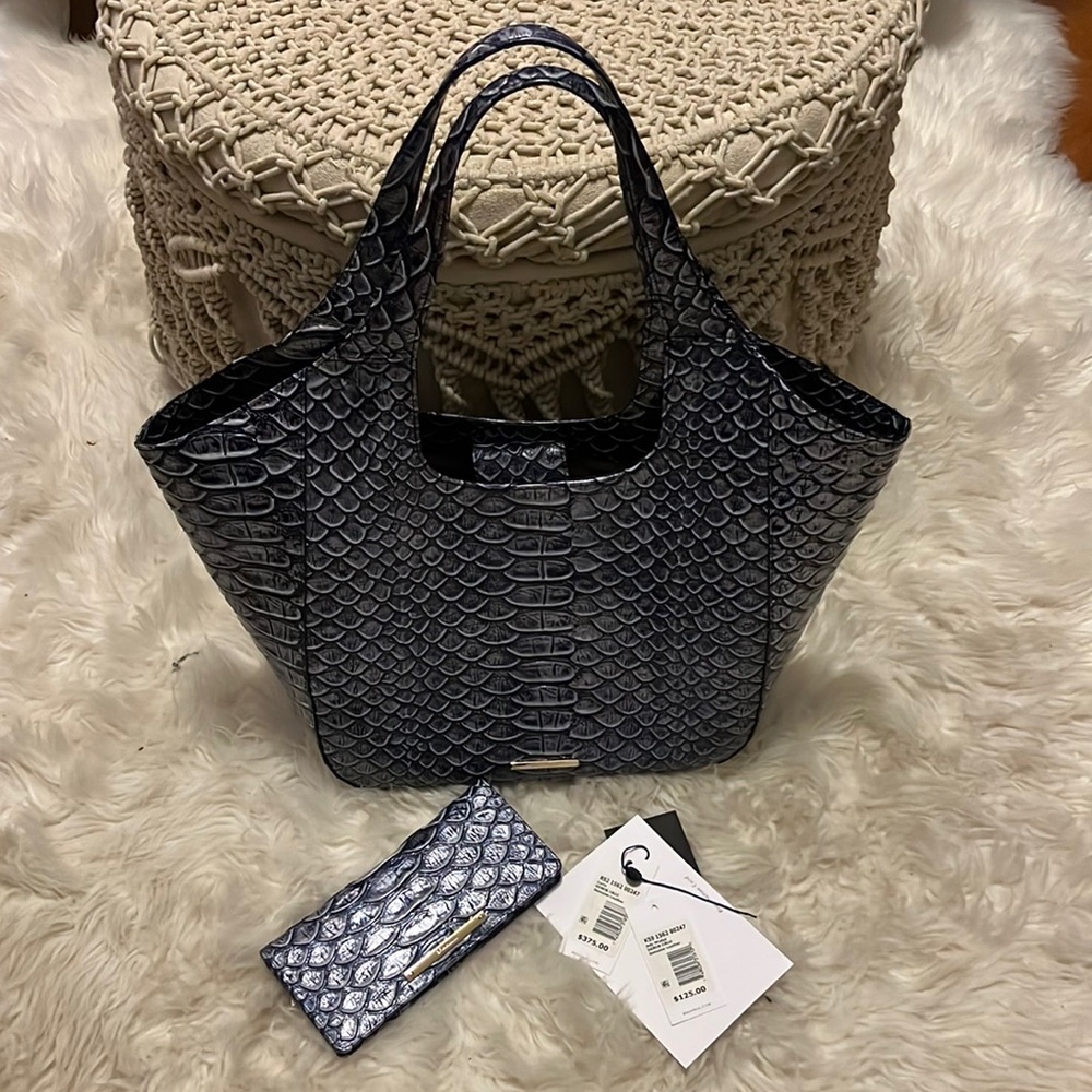 Leather Brahmin Carla and matching wallet